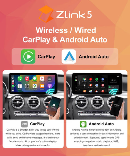 Android 13 Touch Screen Auto CarPlay For Mercedes C Class W205 GLC V Class W447 2015-2019 Car Radio Multimedia GPS Navi 4G WiFi