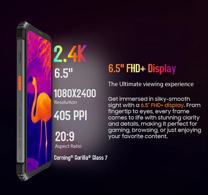 Blackview BV8900 Rugged Smartphone , Android 13 2.4K Display,16GB+ 256GB Helio P90 Mobile Phone, Upgrade Thermal By FLIR® Phones