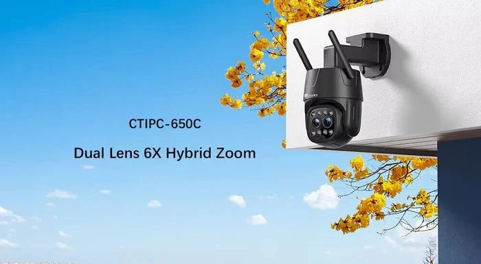 Ctronics 4K 8MP 5X Optical Zoom IP Camera 5G WiFi PTZ 360 Outdoor AI Auto Tracking CCTV Color Night Vision Two Way Audio