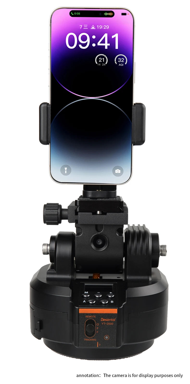 Desiontal YT-2000 Motorized Panoramic Tripod Head AI Face Tracking 2KG Bearing Mobile Camera Live Remote-controlled