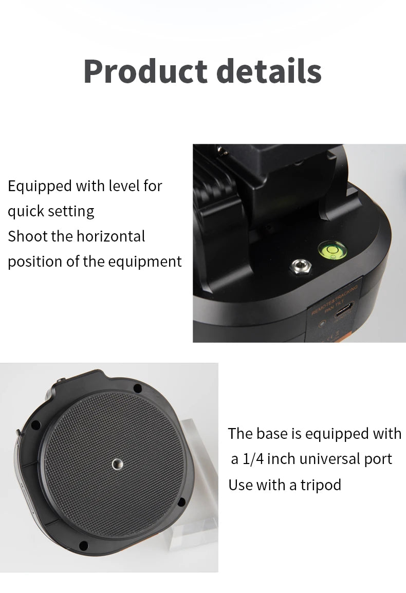 Desiontal YT-2000 Motorized Panoramic Tripod Head AI Face Tracking 2KG Bearing Mobile Camera Live Remote-controlled