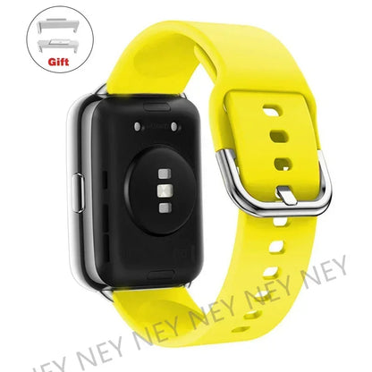 Sport Silicone Band For Huawei Watch FIT 3 Strap Wrist watchband metal Buckle bracelet For huawei fit 2 fit3 correa Accessories