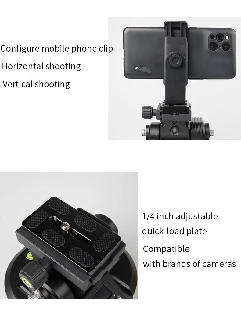 Desiontal YT-2000 Motorized Panoramic Tripod Head AI Face Tracking 2KG Bearing Mobile Camera Live Remote-controlled