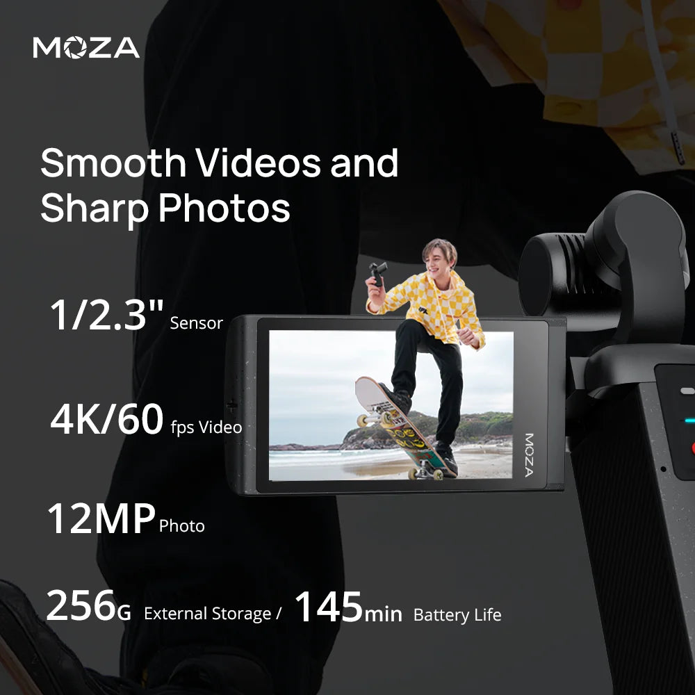 MOZA MOIN Camera 3-Axis 4K HD Handheld Gimbal Camera Stabilizer Built-in Wi-Fi Control Wide Angle Smart Track