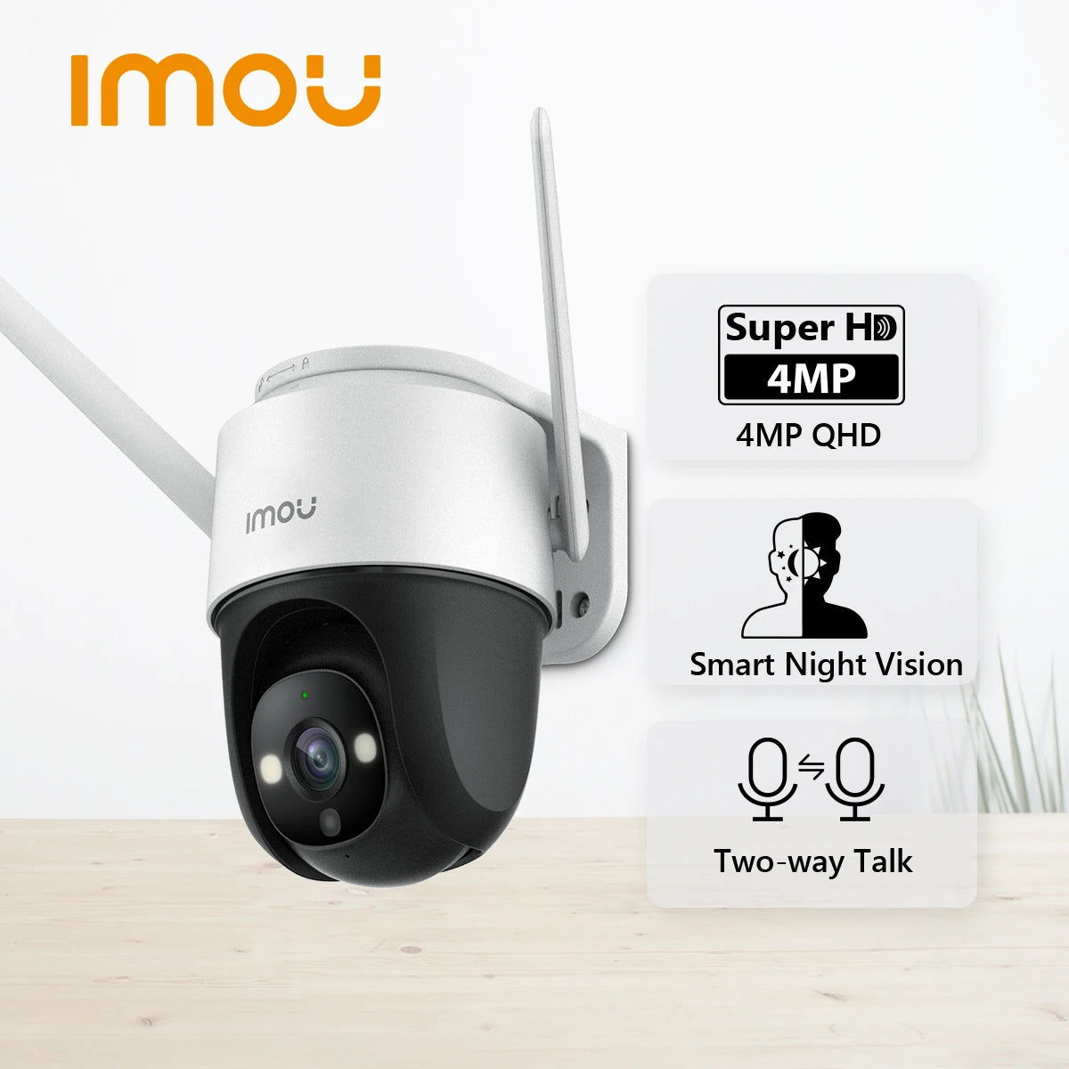 IMOU Cruiser IPC-S22F/IPC-S42F 2/4MP Wi-Fi Camera PTZ Outdoor IP67 Weatherproof Audio Recording Camera AI Human Detection Camera