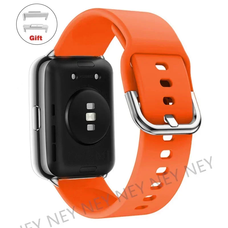 Sport Silicone Band For Huawei Watch FIT 3 Strap Wrist watchband metal Buckle bracelet For huawei fit 2 fit3 correa Accessories