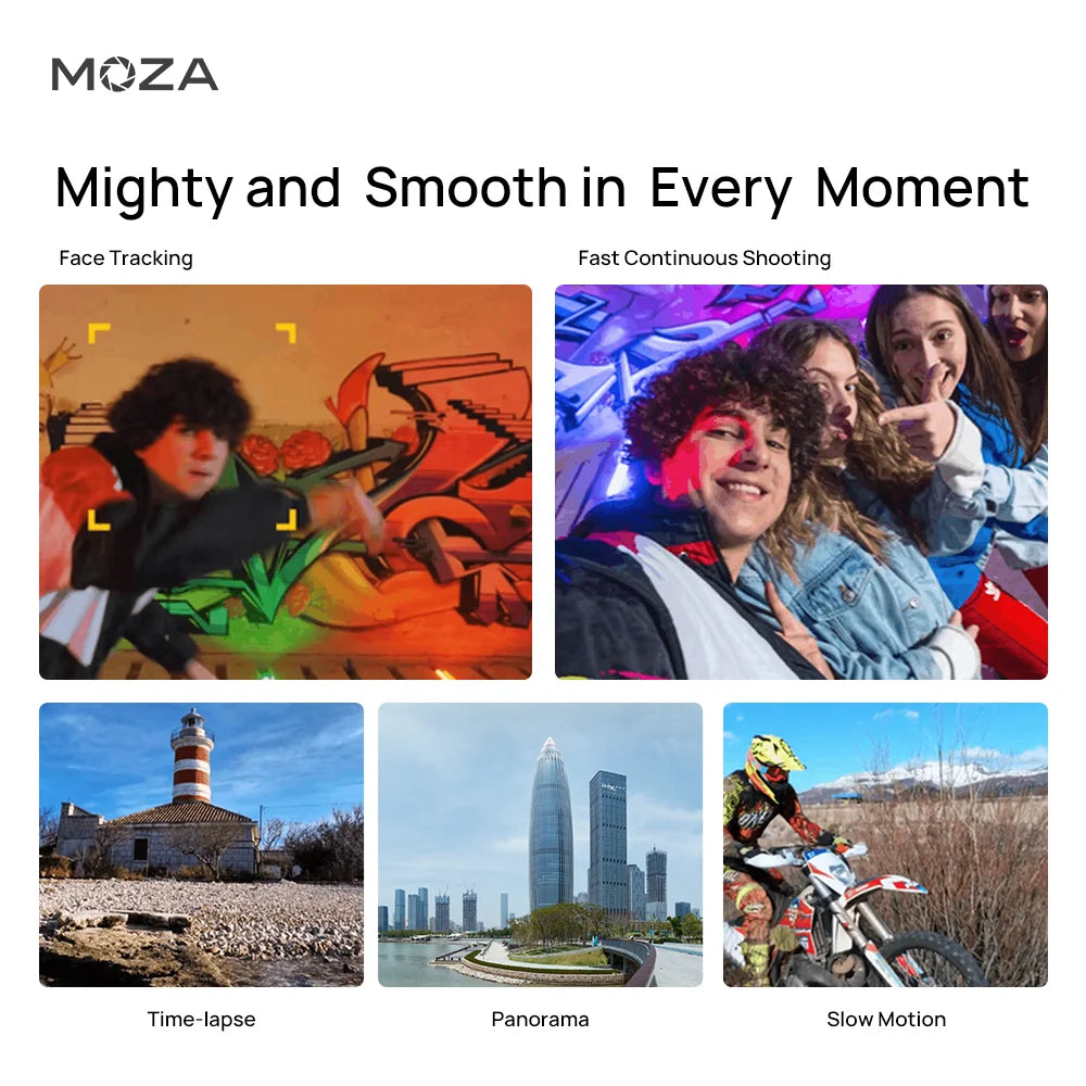 MOZA MOIN Camera 3-Axis 4K HD Handheld Gimbal Camera Stabilizer Built-in Wi-Fi Control Wide Angle Smart Track